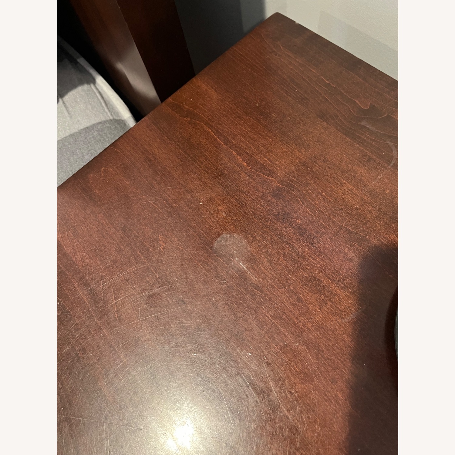 Crate & Barrel Dark Brown Wood Nightstand - image-3