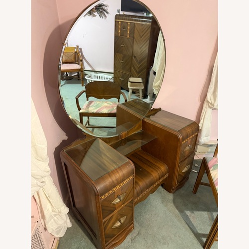 Used Vintage/Antique Finds Dark Brown Wood Dresser for sale on AptDeco
