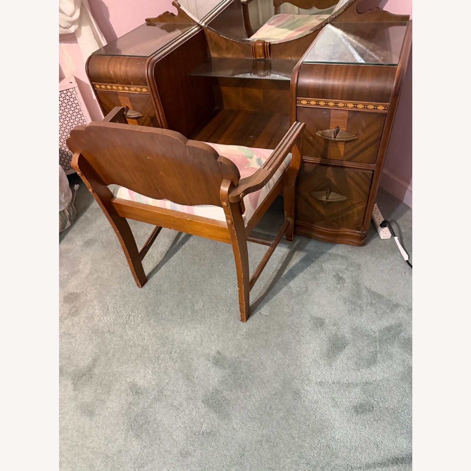 Vintage/Antique Finds Dark Brown Wood Dresser - image-2