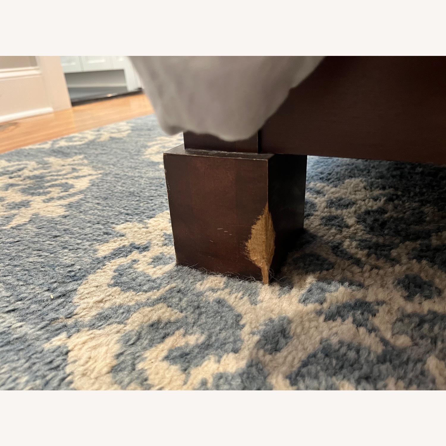 Crate & Barrel Dark Brown Wood Queen Bed - image-6