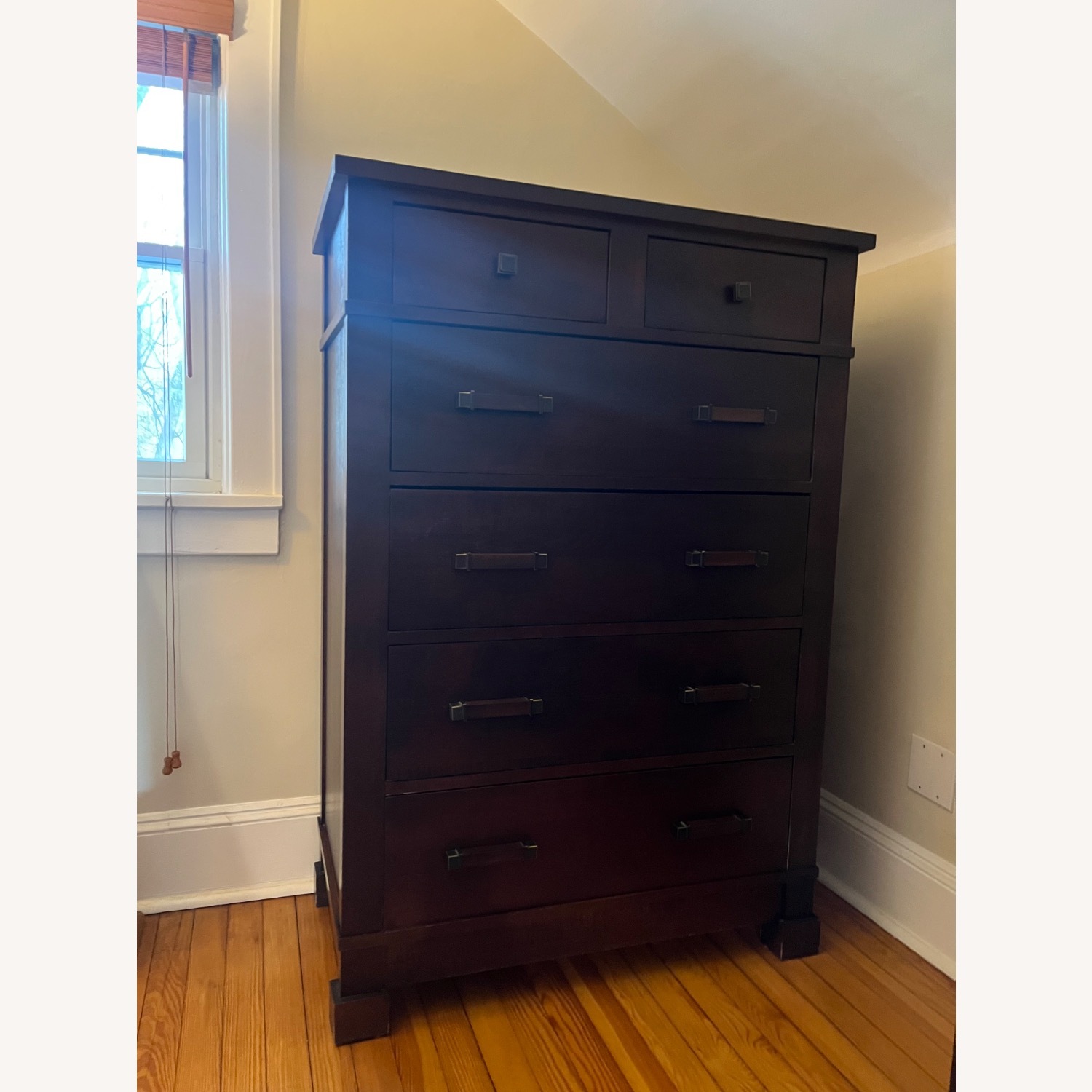 Crate & Barrel Dark Brown Wood Dresser - image-2