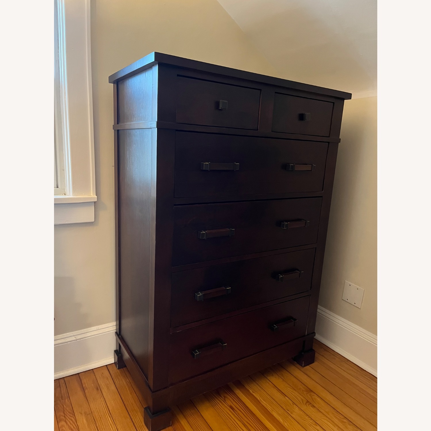 Crate & Barrel Dark Brown Wood Dresser - image-3