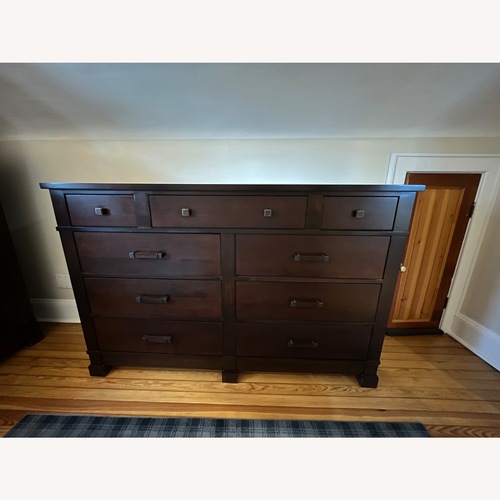 Used Crate & Barrel Dark Brown Wood Dresser for sale on AptDeco