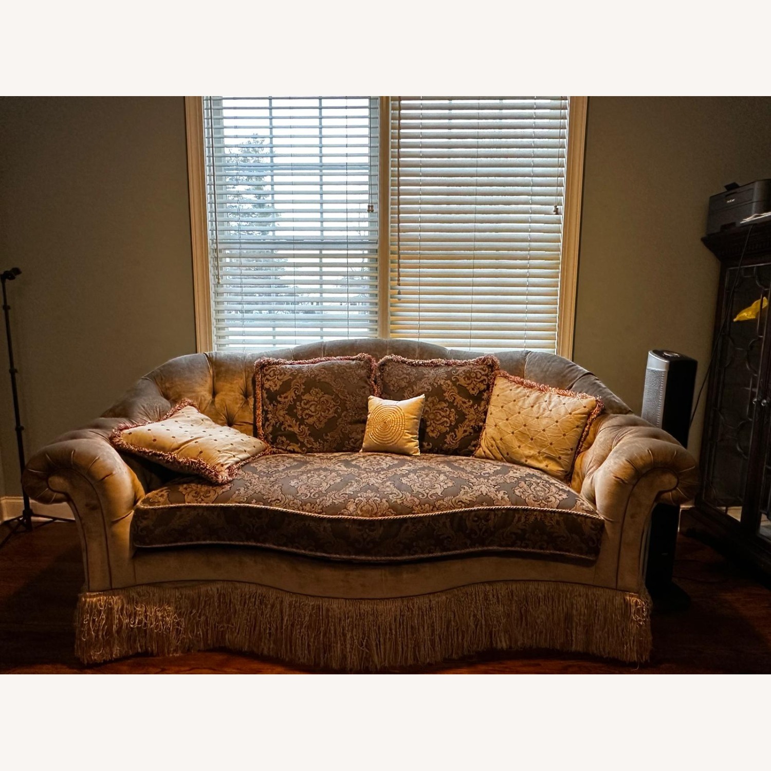 Light & Dark Gray Fabric 3+ Seater Sofa - image-1