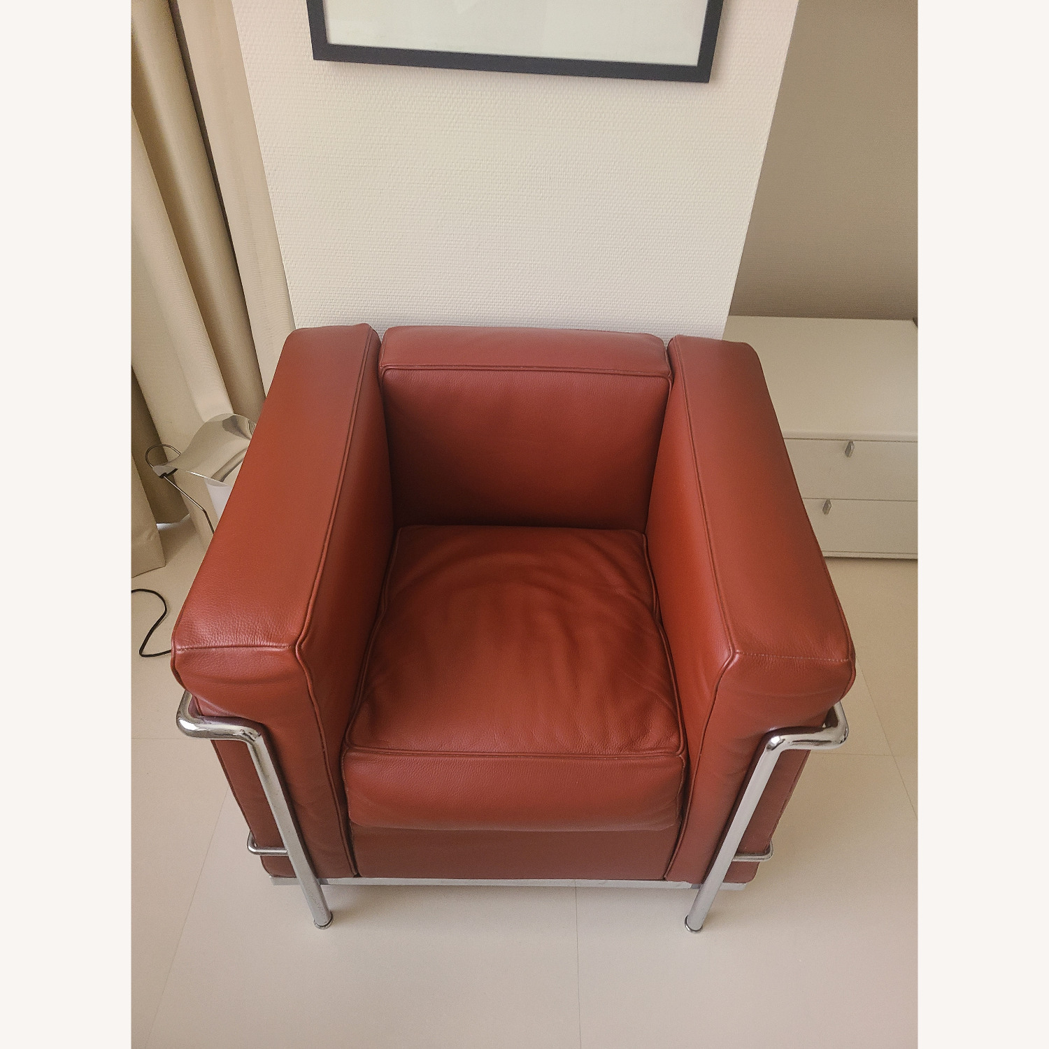 Vintage/Antique Red Leather Armchair - image-4