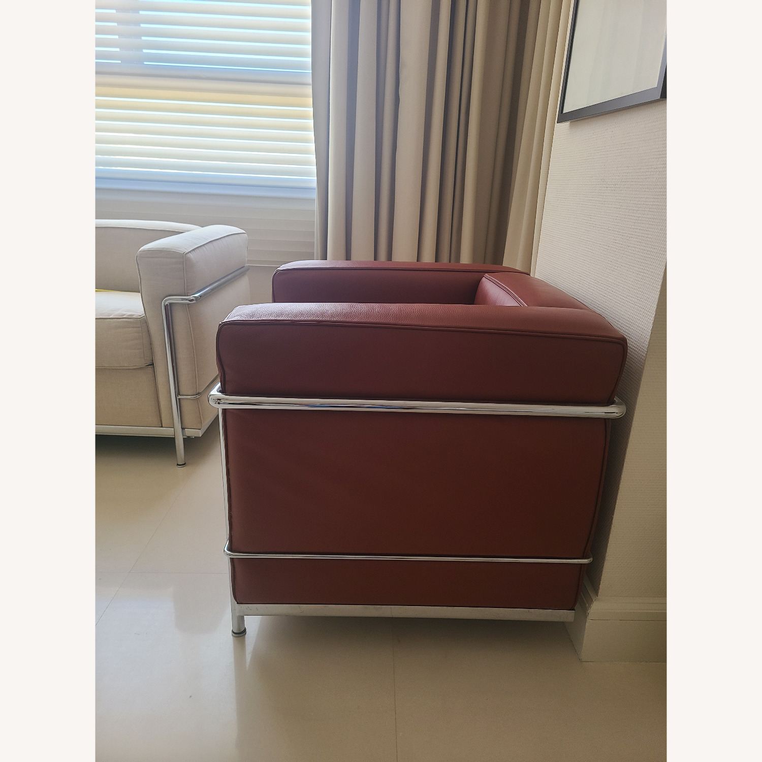 Vintage/Antique Red Leather Armchair - image-2