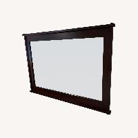 Crate & Barrel Dark Brown Wood Wall Mirror