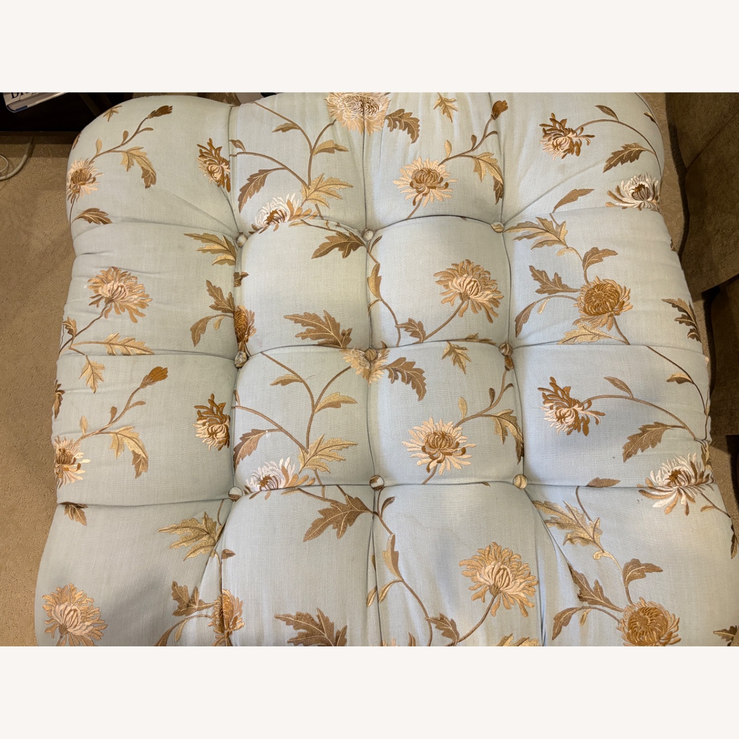 Loveseat Sofa Includes Pillows and Ottoman - image-4