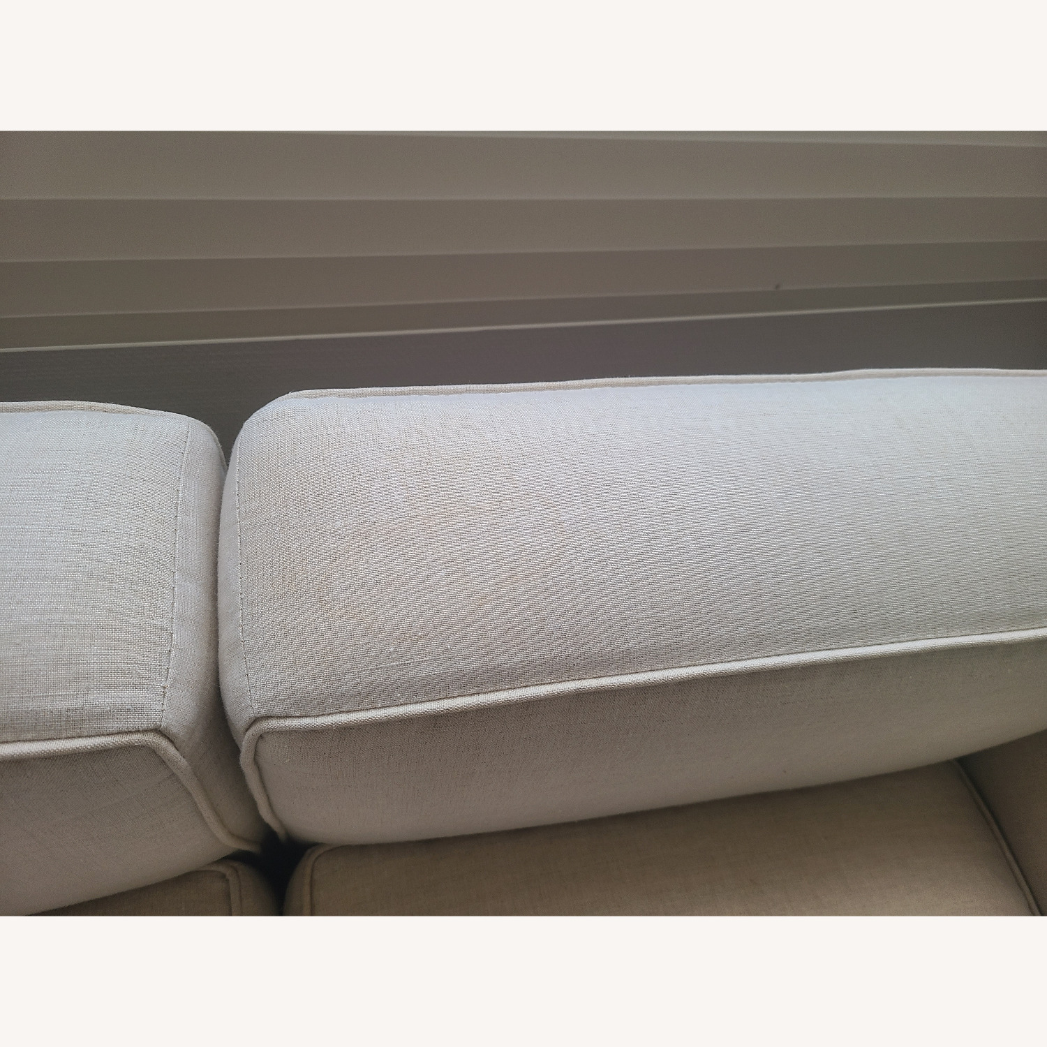 Vintage/Antique Natural Fabric 2 Seater Sofa - image-4