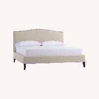 Crate & Barrel Colette Upholstered King Bed 