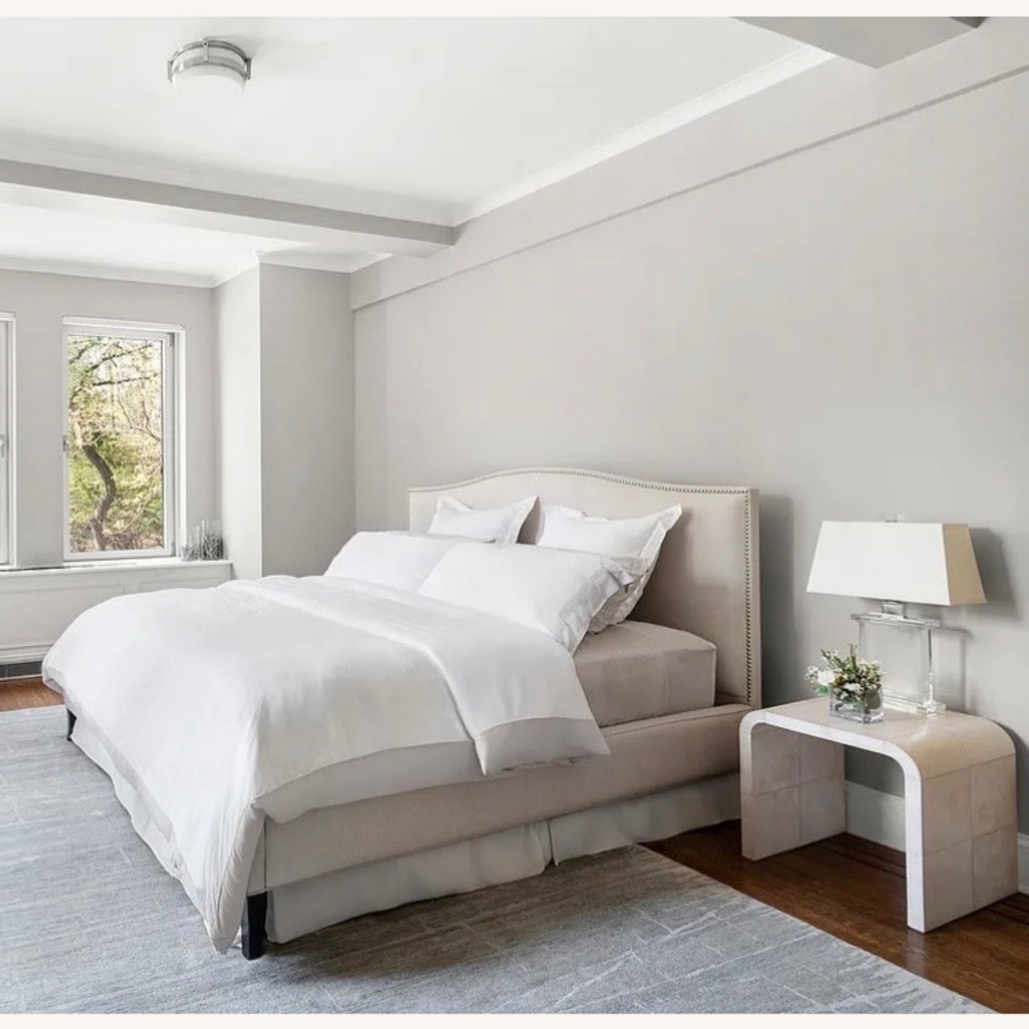 Crate & Barrel Colette Upholstered King Bed  - image-1