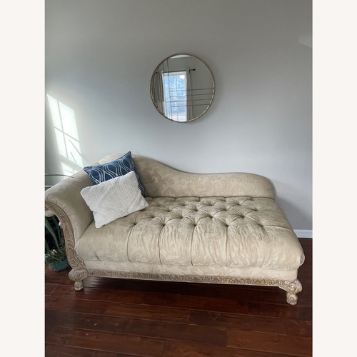 Used Schnadig Light Brown Fabric Chaise Lounge for sale on AptDeco