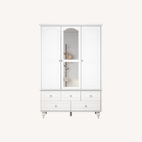 Used Aijahlon 3-Door 5-Drawer Wardrobe With Mirror for sale on AptDeco