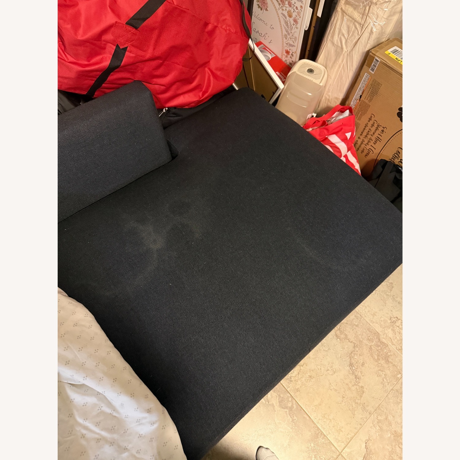 West Elm Haven Left Arm Bumper Sectional Navy - image-7