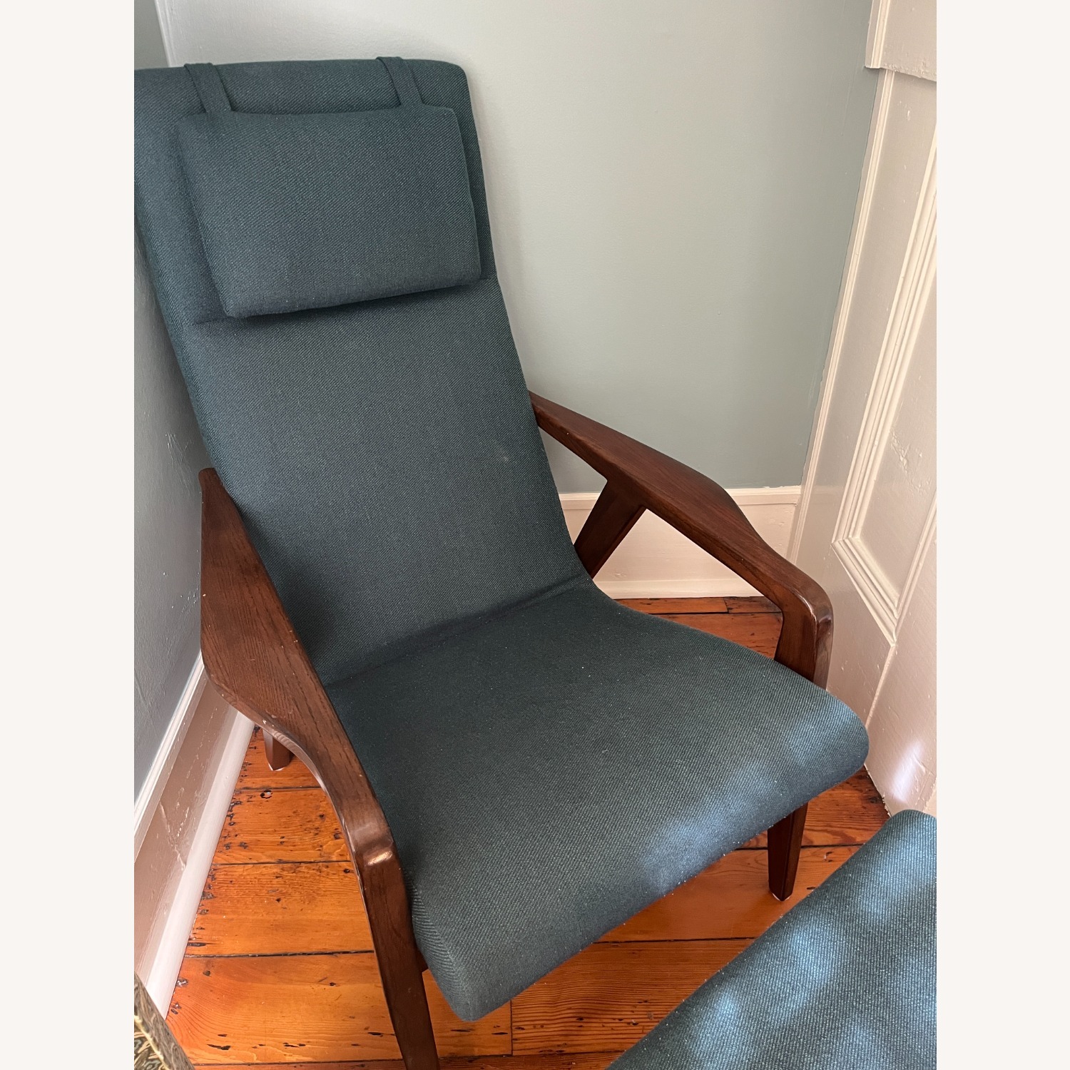 West Elm Contour Chair and Ottoman - image-2