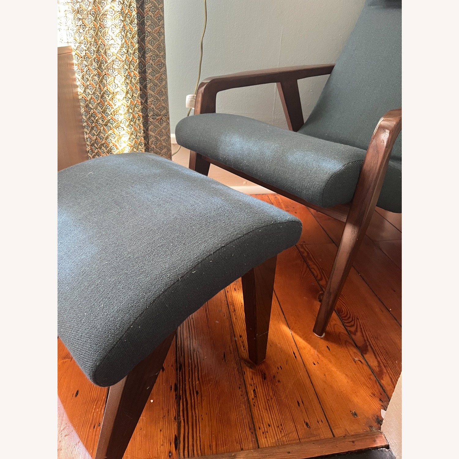 West Elm Contour Chair and Ottoman - image-4