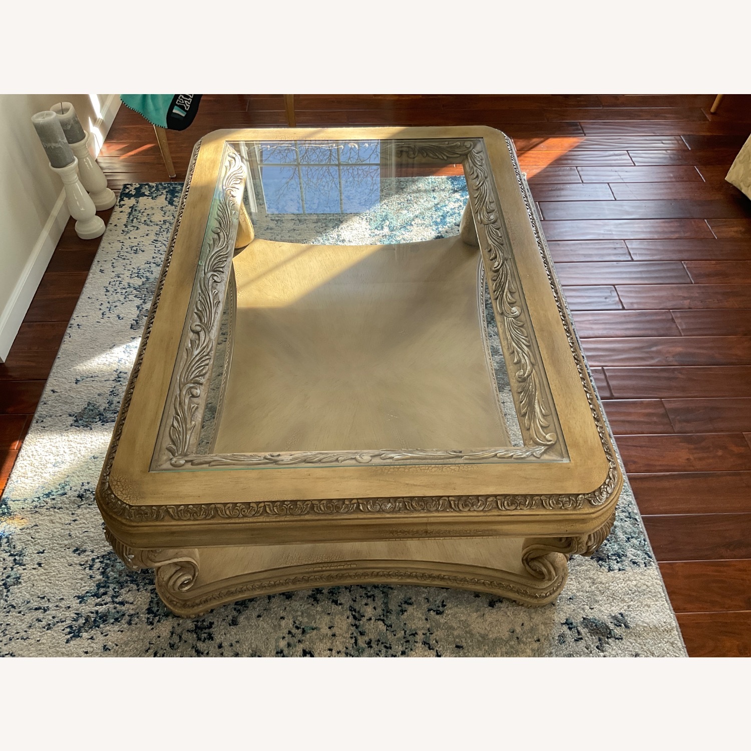 Schnadig Light Gray Wood Coffee Table - image-2