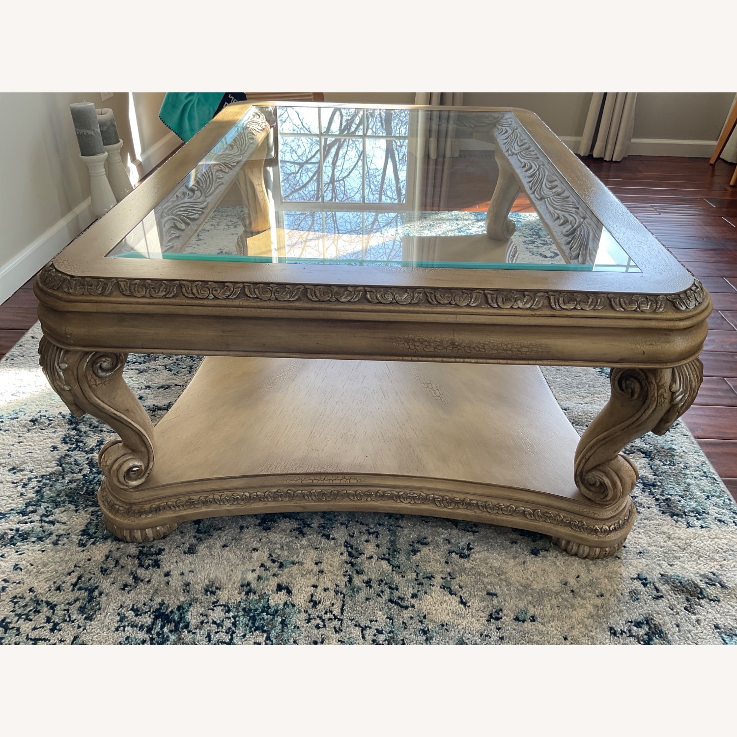 Schnadig Light Gray Wood Coffee Table - image-3