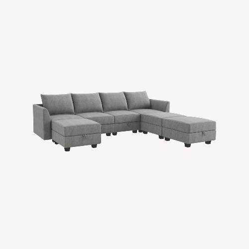 Used Wayfair Gray Sectional Sofa with Storage for sale on AptDeco