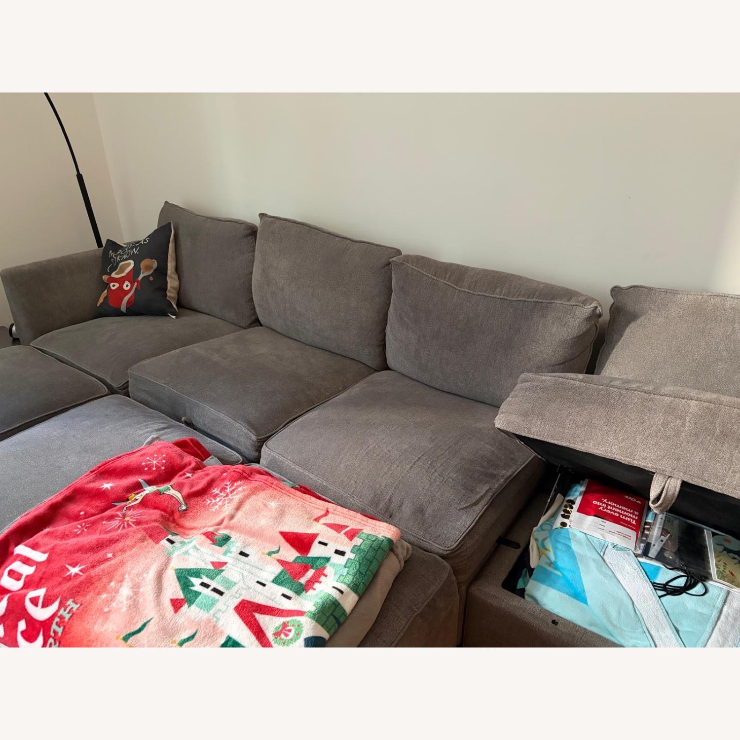 Wayfair Gray Sectional Sofa with Storage - image-2