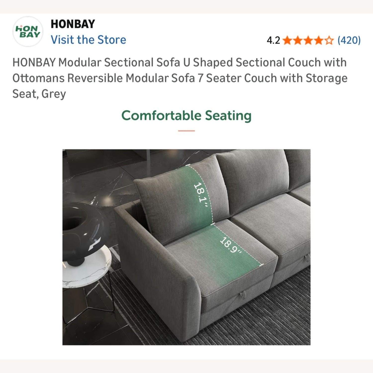 Wayfair Gray Sectional Sofa with Storage - image-11