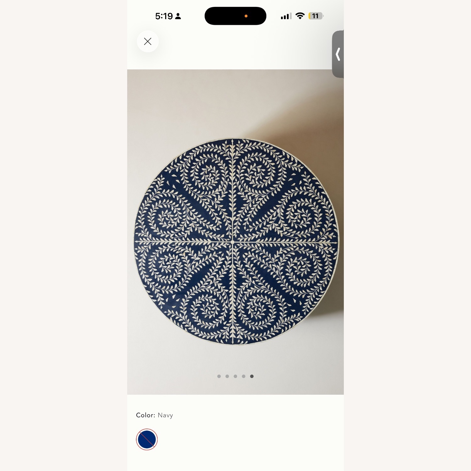 Anthropologie Scroll Vine Inlay Coffee Table - image-5