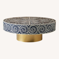 Anthropologie Scroll Vine Inlay Coffee Table
