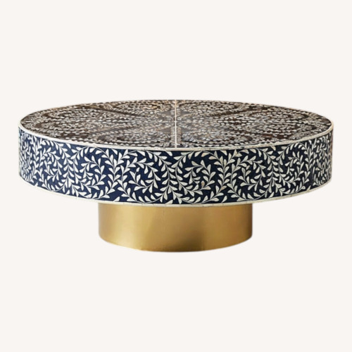 Used Anthropologie Scroll Vine Inlay Coffee Table for sale on AptDeco