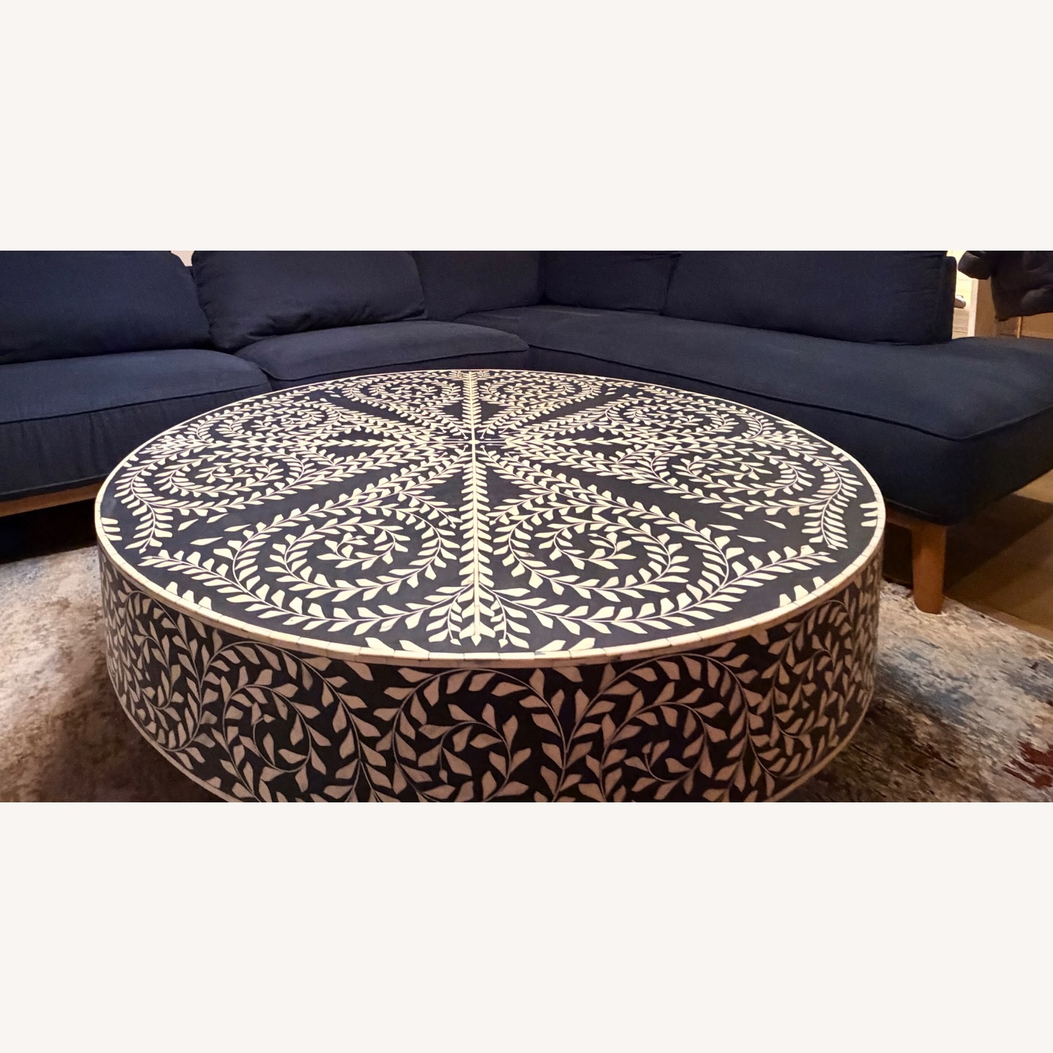 Anthropologie Scroll Vine Inlay Coffee Table - image-10