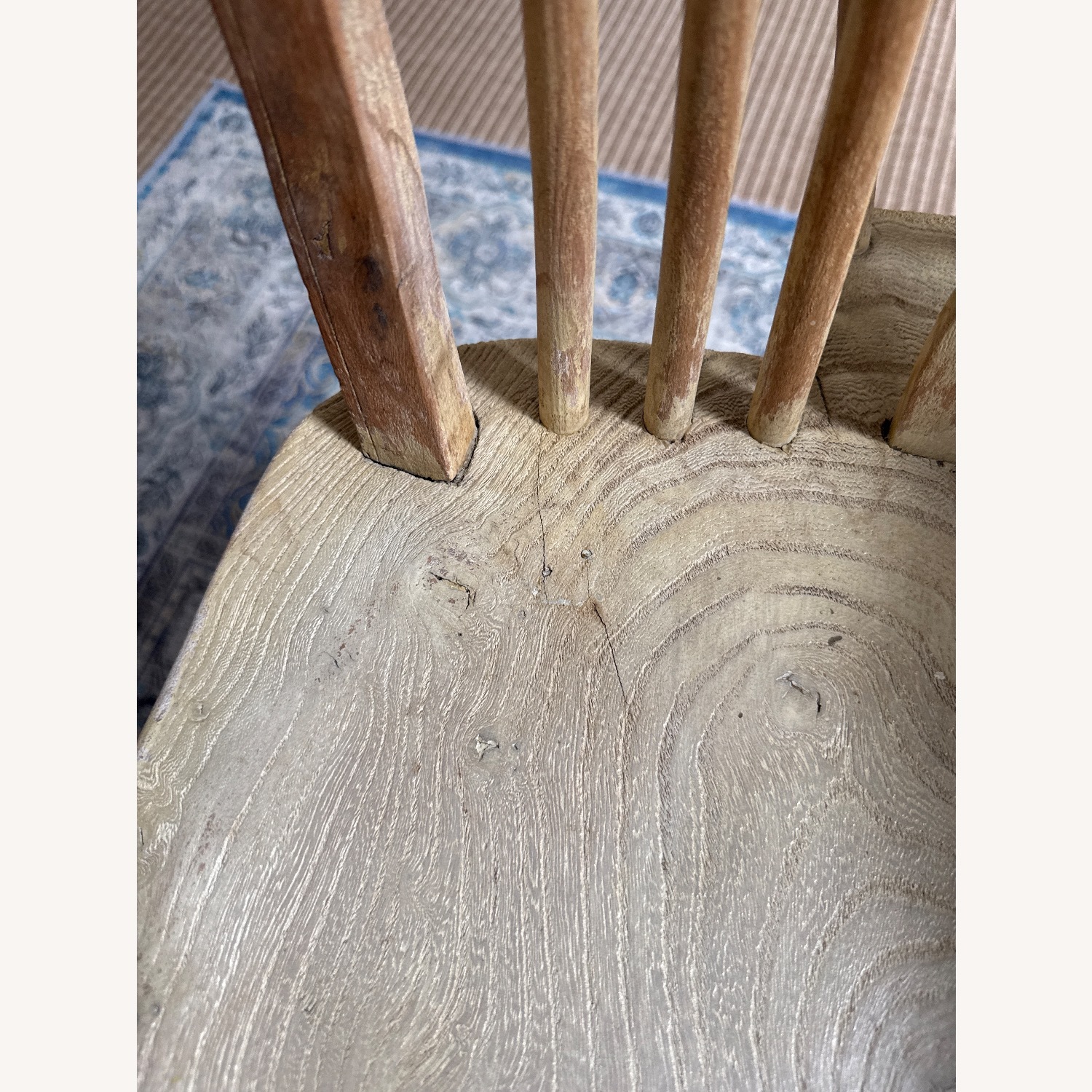 Vintage/Antique Finds White Wood Dining Chairs - image-3