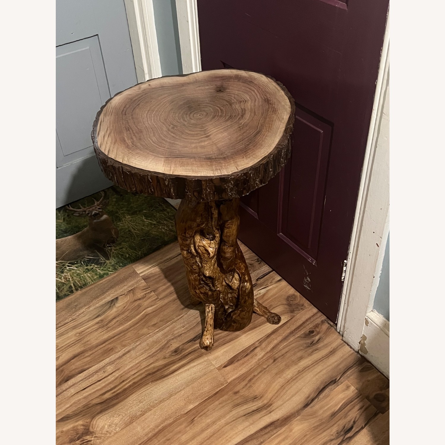 Natural Wood Side Table - image-6