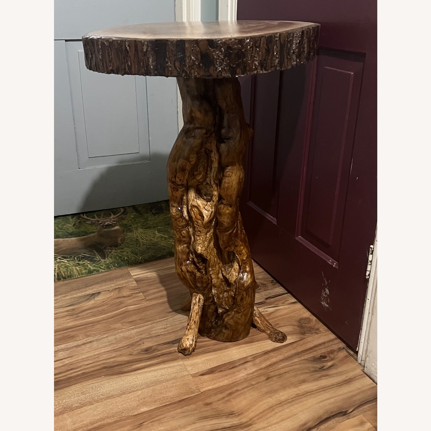 Natural Wood Side Table - image-1