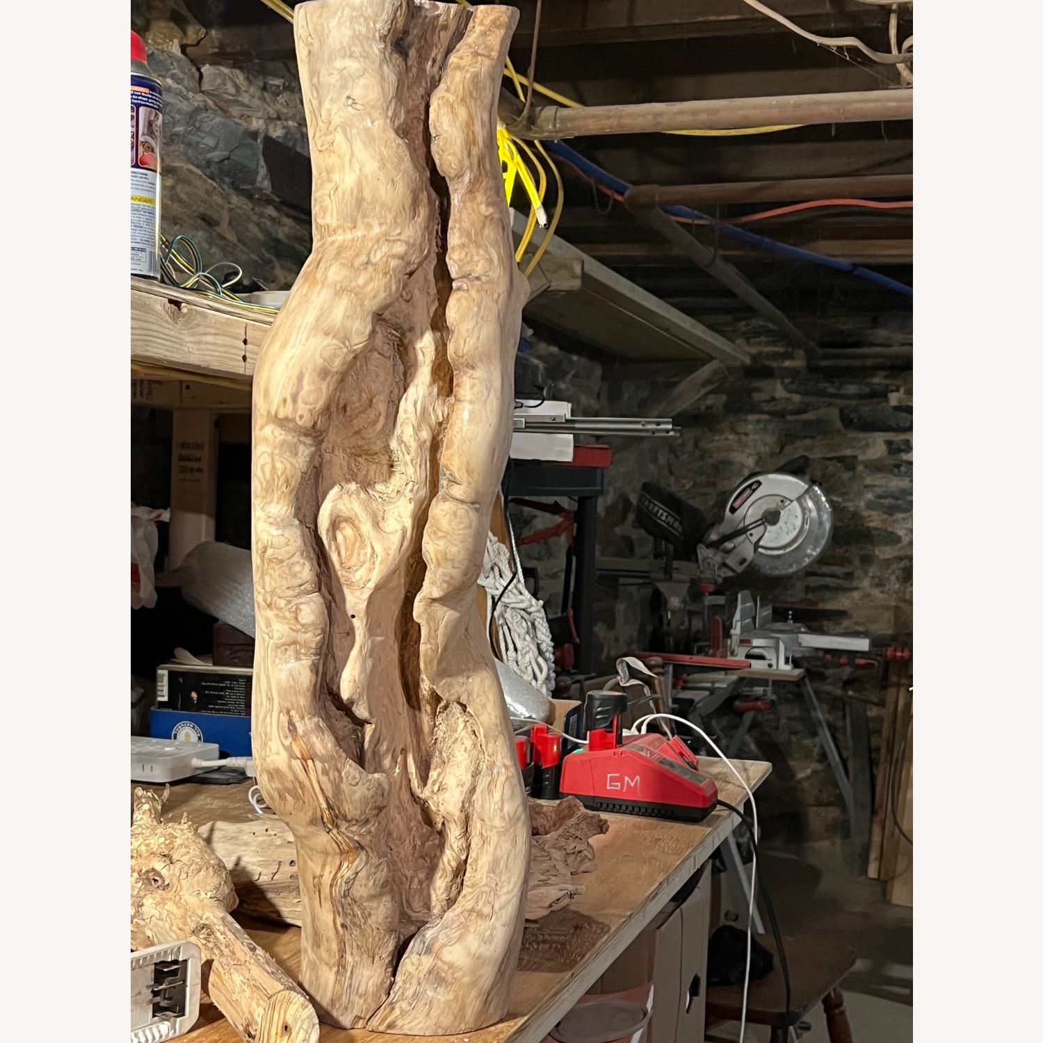 Natural Wood Side Table - image-4