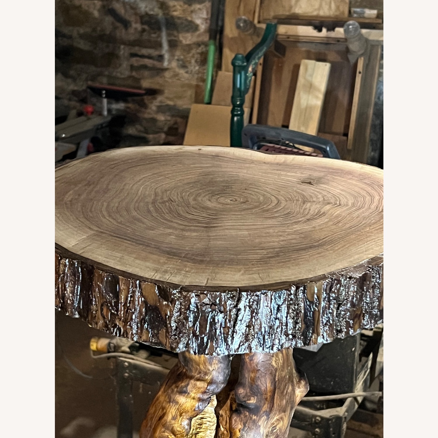 Natural Wood Side Table - image-3