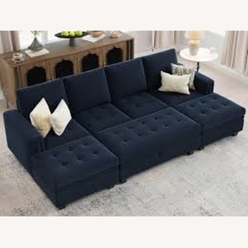 Used Amazon Blue 3+ Piece Sectional for sale on AptDeco