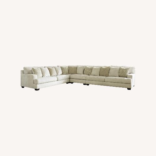 Used Rawcliffe Parchment 4 Piece Sectional for sale on AptDeco