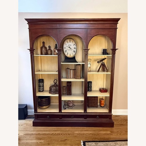 Used Dark Brown Wood Bookcase for sale on AptDeco