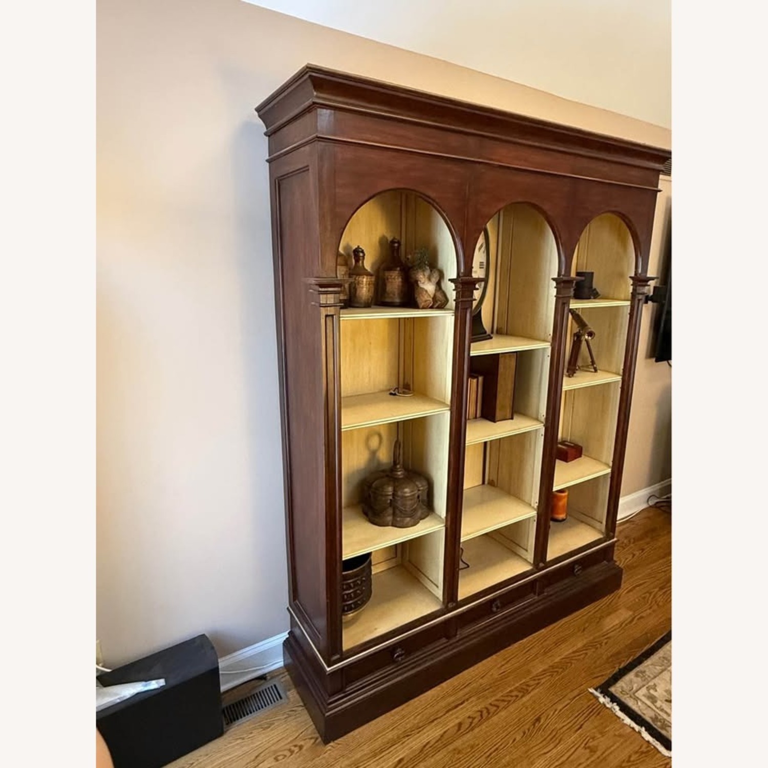 Dark Brown Wood Bookcase - image-2