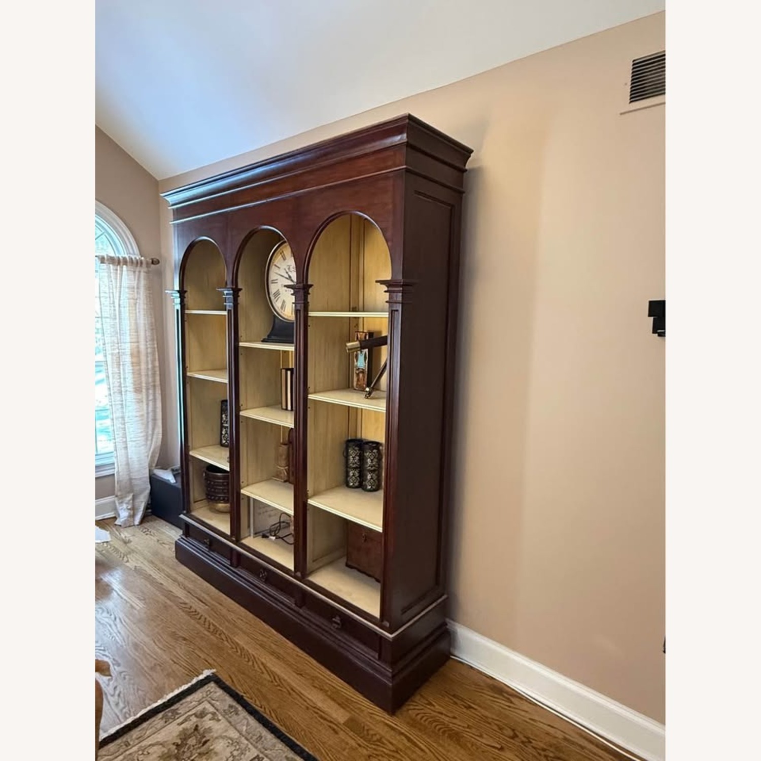 Dark Brown Wood Bookcase - image-1