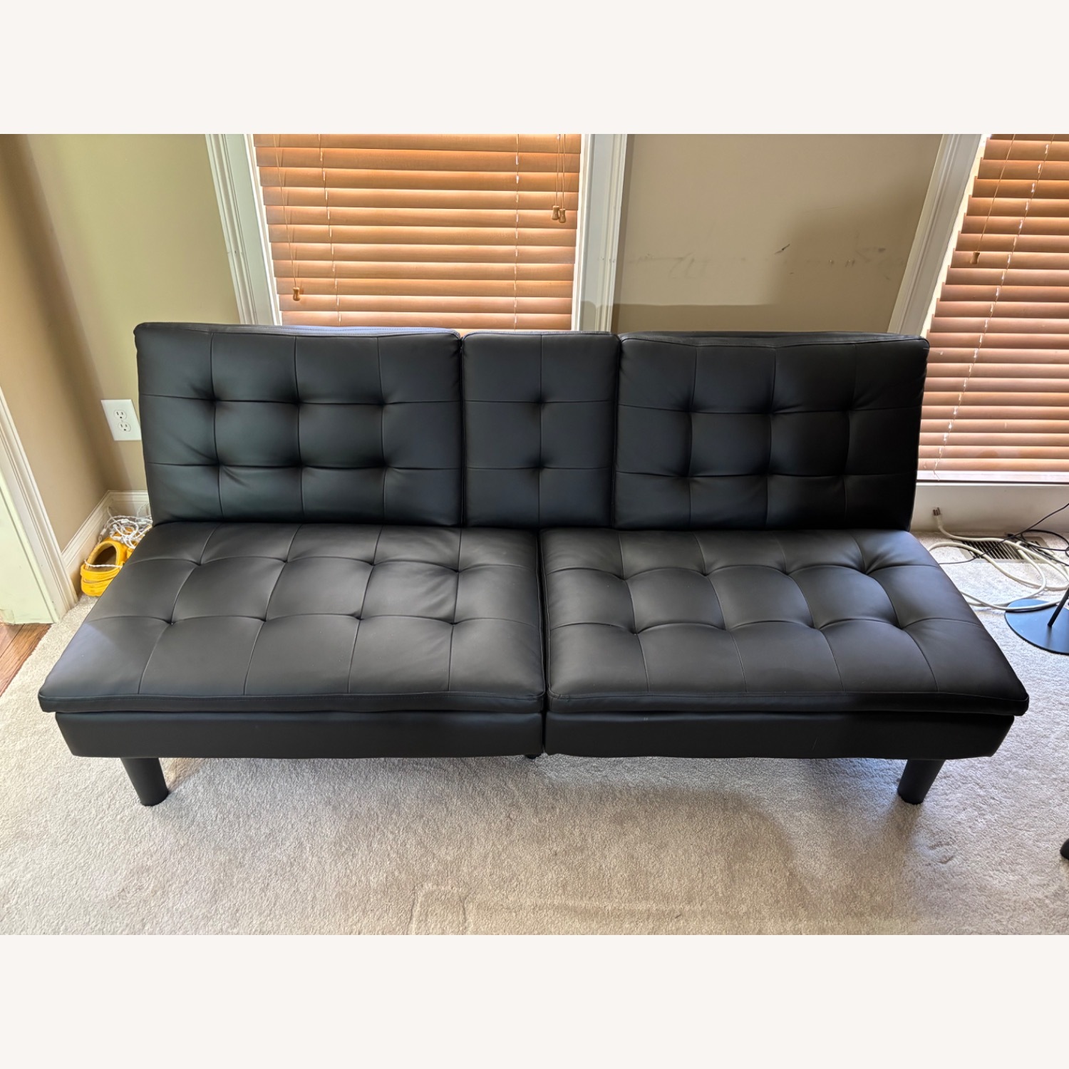 Dorel Home Products Black Faux Leather Futon - image-3