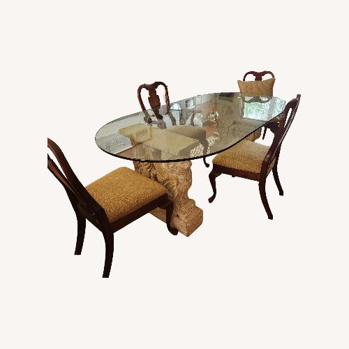 Used Light Gray Stone Dining Sets for sale on AptDeco