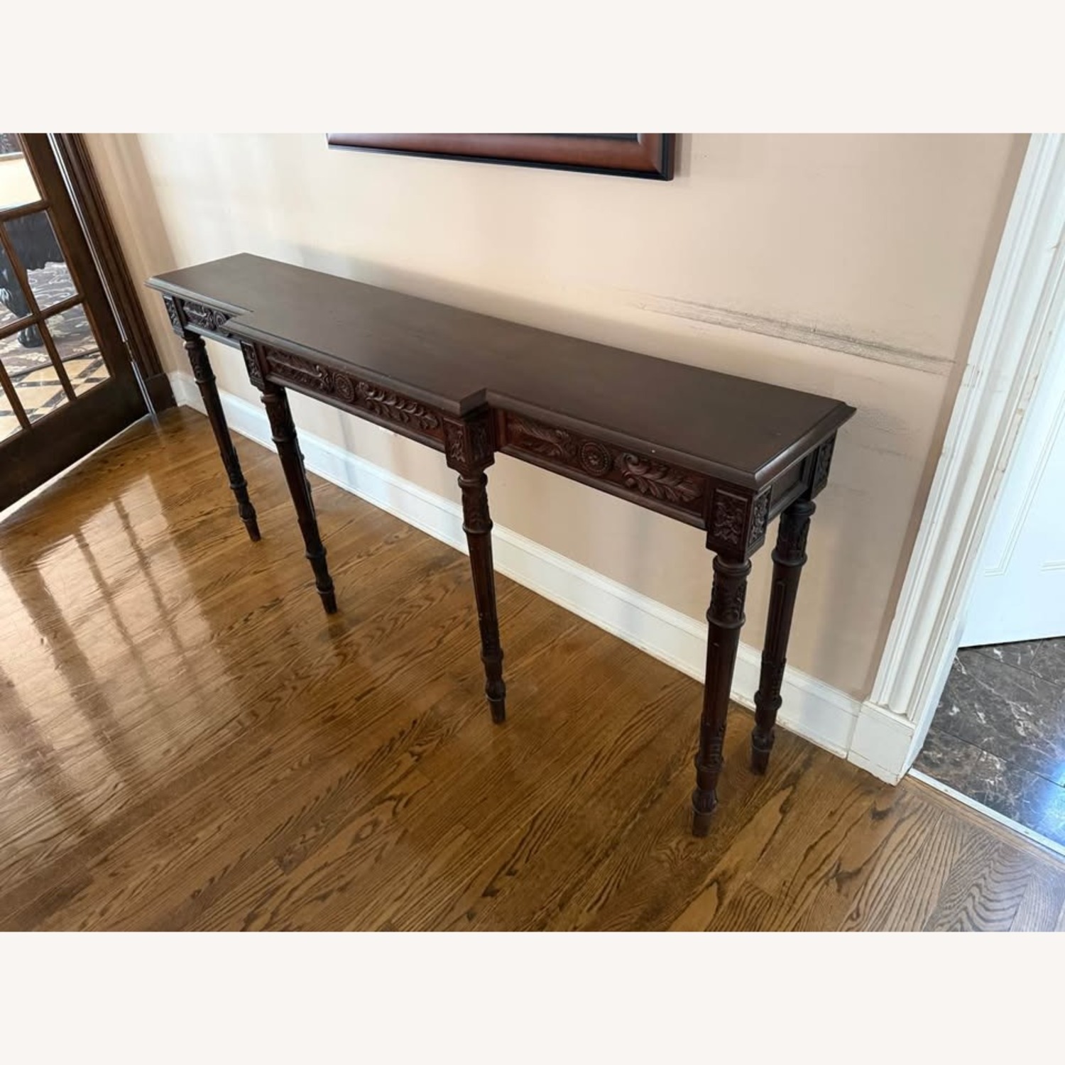 Solid Wood Carved Console Table - image-2