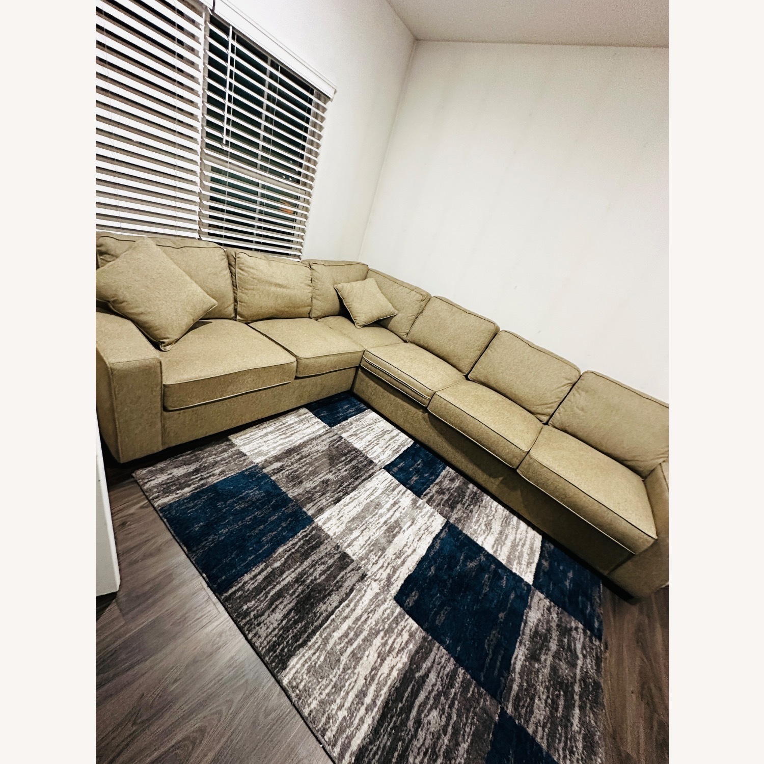 Costsco Light Gray Fabric 3+ Piece Sectional - image-2