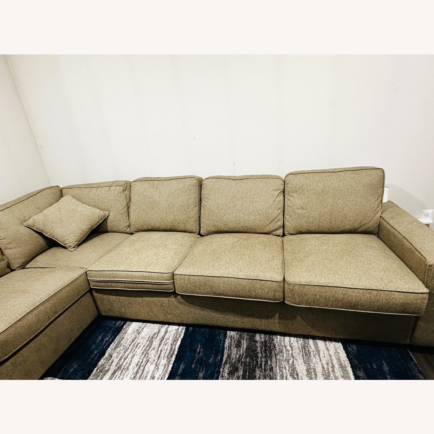 Costsco Light Gray Fabric 3+ Piece Sectional - image-3