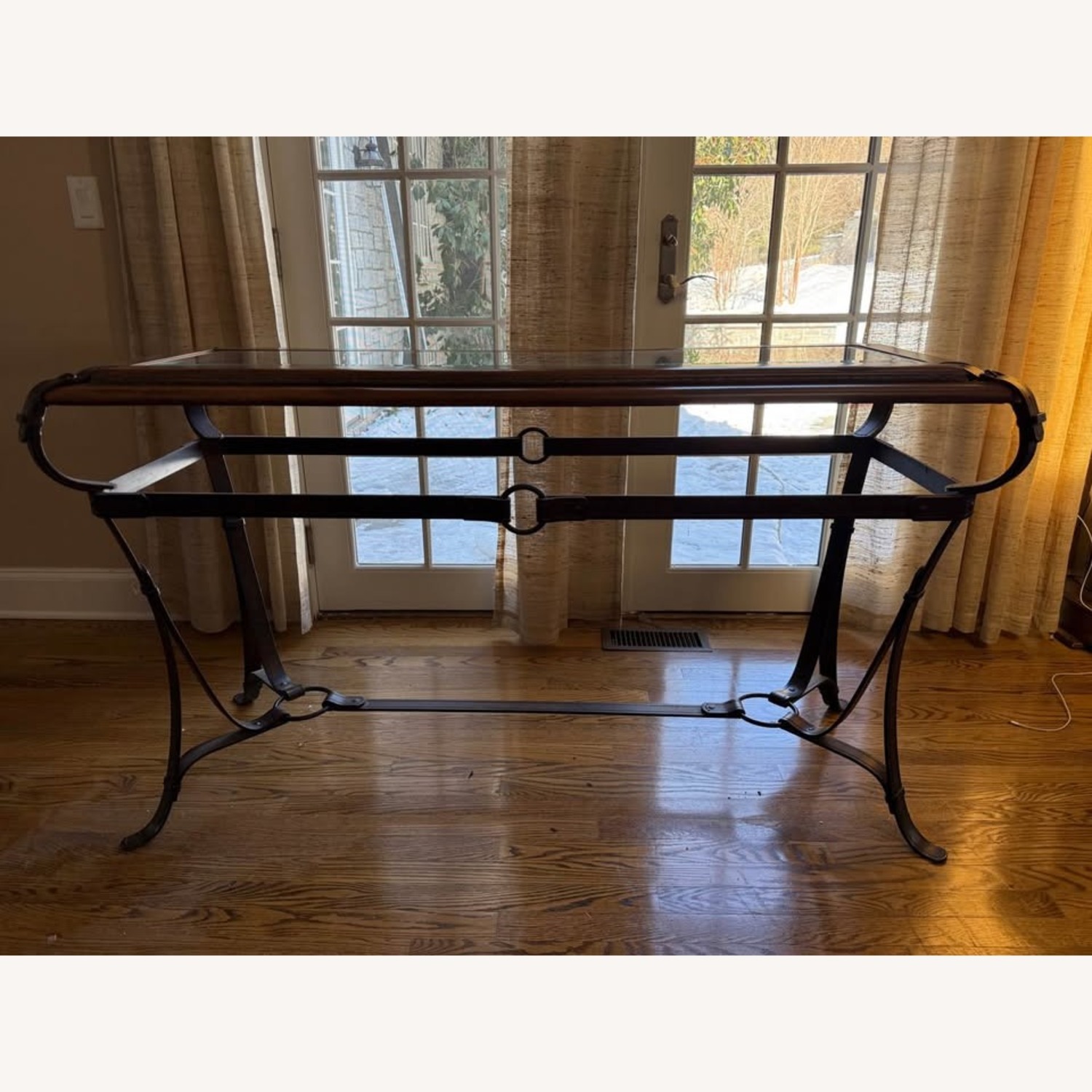 Vintage Adnet Hermes Style Equestrian Console - image-3