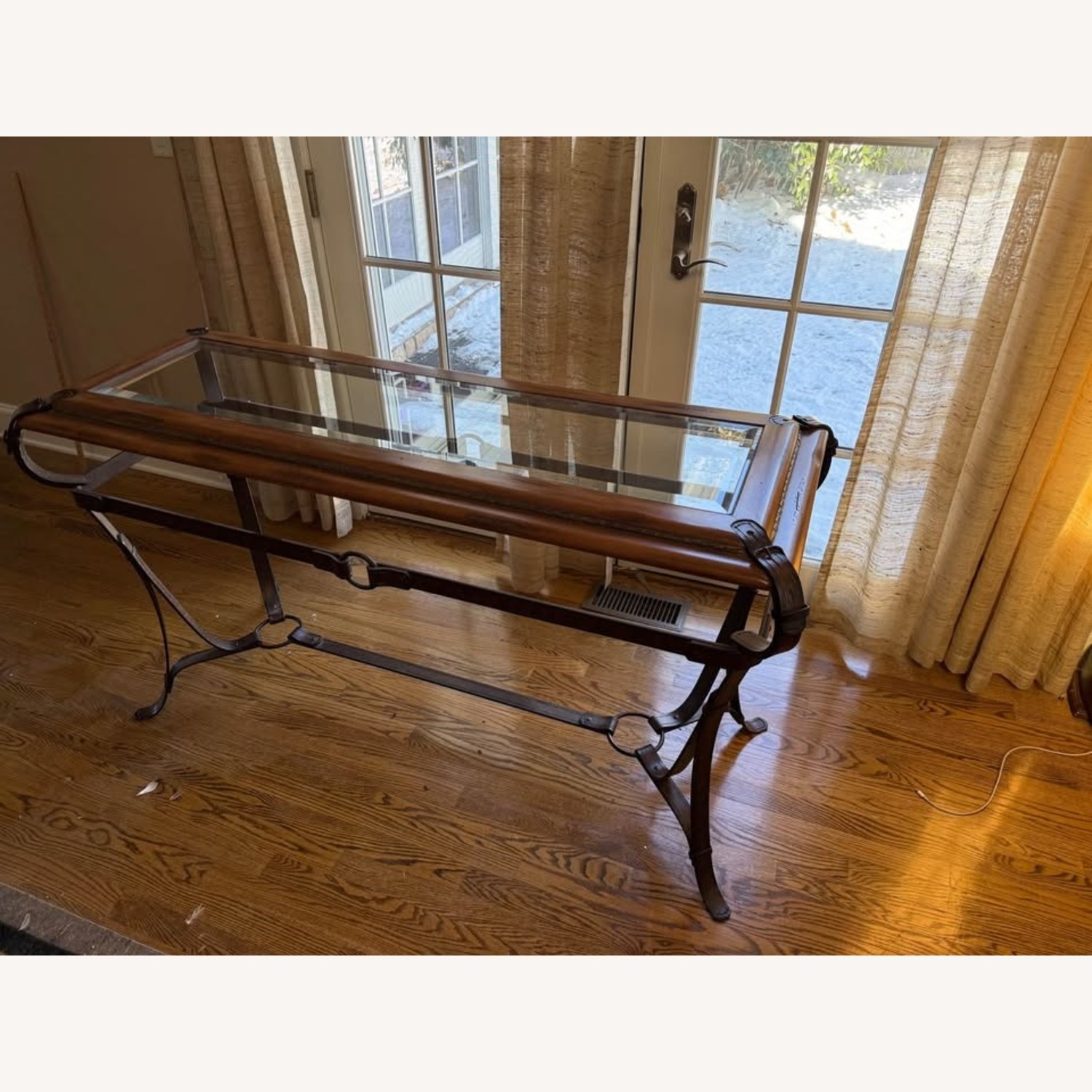 Vintage Adnet Hermes Style Equestrian Console - image-2