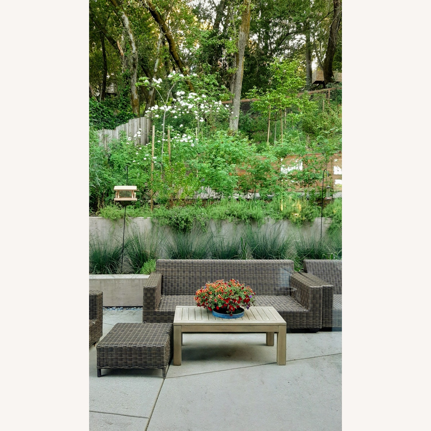 Pottery Barn Dark Brown Wicker 3+ Seater Sofa - image-1