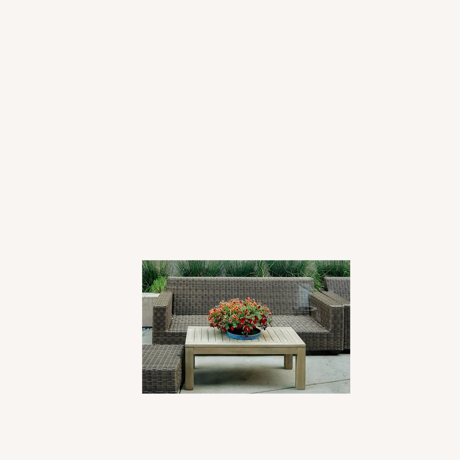 Pottery Barn Dark Brown Wicker 3+ Seater Sofa - image-3