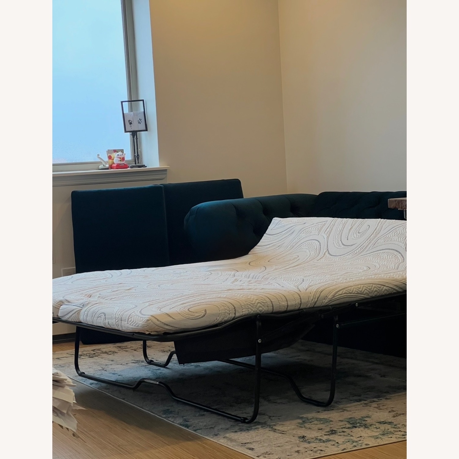 Bob's Discount Furniture Teal Sleeper Sofa - image-3