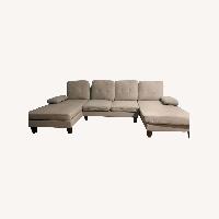 U Shaped Sectional Sofa ouch with Double Chaise